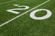 American Football Field Twenty Yard Line
