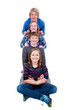 Teenager als Pyramide