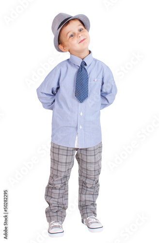 Photo: Cool pretty boy isolated white background. Clipping paths Cool pretty boy isolated white background. Clipping paths