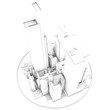 Illustration: urbane Bebauung urbane Bebauung