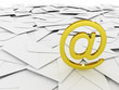 Email symbol and envelopes