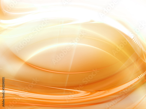 Illustration: Abstract bright orange waves on white background Abstract bright orange waves on white background