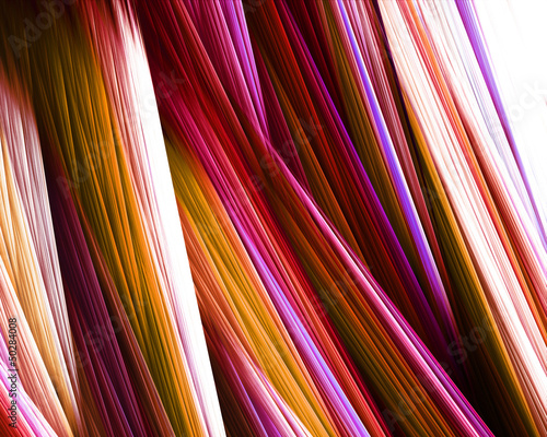 Illustration: Abstract pink lines on white background Abstract pink lines on white background