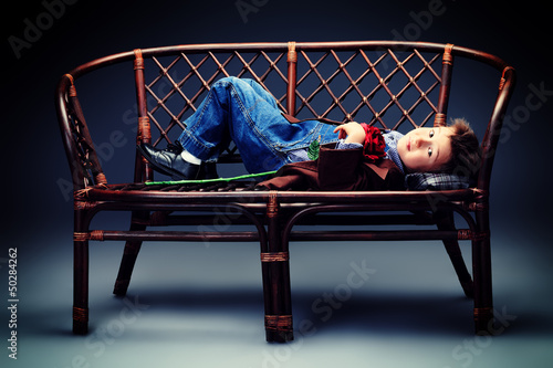 Photo: resting on bench resting on bench