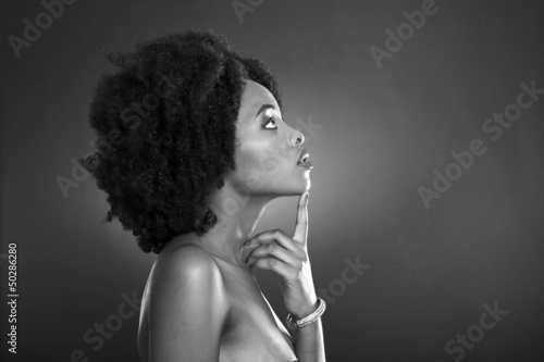 Photo: african beauty black and white portrait african beauty black and white portrait