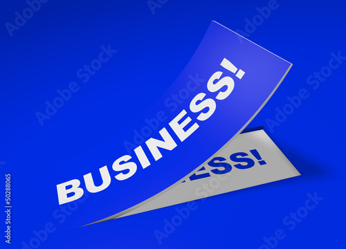 Illustration: 3D Etikett Blau - Business! 3D Etikett Blau - Business!