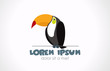 Vector: Logo Toucan. Bird is sitting on the rope. Vector icon. Logo Toucan. Bird is sitting on the rope. Vector icon.
