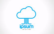 Logo Cloud computing concept icon. Technology data transfer