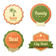 Travel Vintage Labels template collection. Tourism stickers