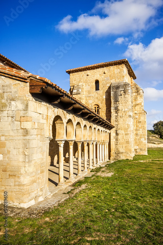 Photo: Mozarabic arches of the monastery of San Miguel de Escalada in L Mozarabic arches of the monastery of San Miguel de Escalada in L