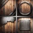 Vector metal background set