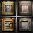 vector retro frame set