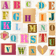 textured alphabet