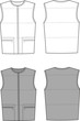 Vector illustration of men's waistcoat