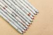 Recycle pencil made from newspapers