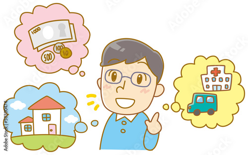 Illustration: 男性の生活設計 男性の生活設計