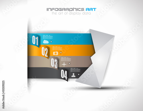 Vector: Infographic design template with paper tags Infographic design template with paper tags