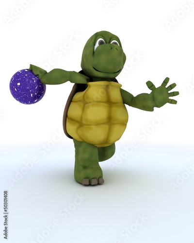 Illustration: tortoise ten pin bowling tortoise ten pin bowling
