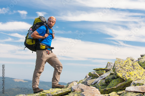 Photo: Hiking in Carpathian mountains Hiking in Carpathian mountains
