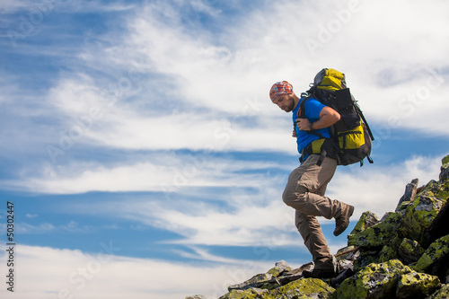 Photo: Hiking in Carpathian mountains Hiking in Carpathian mountains