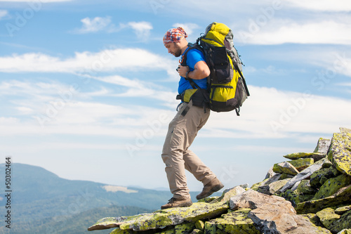 Photo: Hiking in Carpathian mountains Hiking in Carpathian mountains
