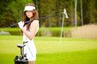 Woman and golf