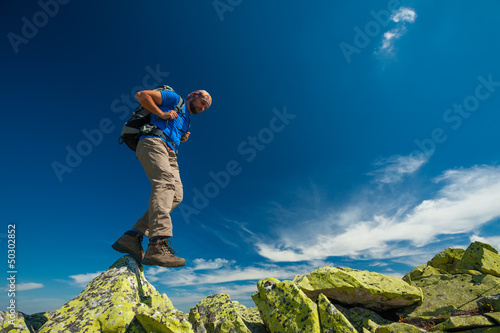 Photo: Hiking in Carpathian mountains Hiking in Carpathian mountains