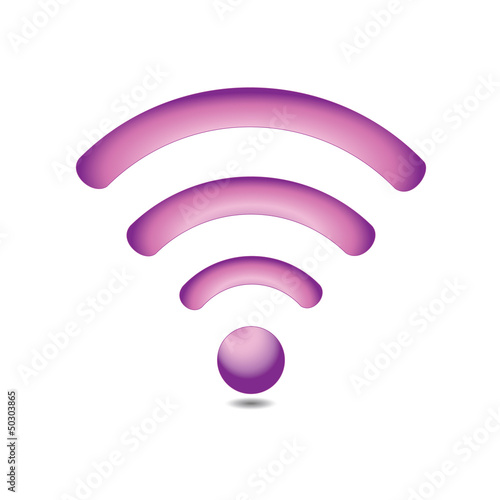 Vector: Wireless network symbol (pink) Wireless network symbol (pink)