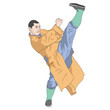 Illustration of Shaolin master