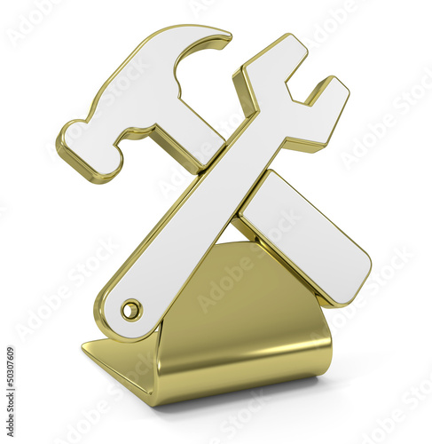 Illustration: Settings Golden Icon Settings Golden Icon