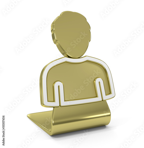 Illustration: User Golden Icon User Golden Icon