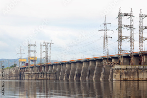 Photo: Hydroelectric power station on river Hydroelectric power station on river