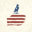 Like shaped american flag. Vector, EPS10