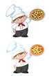 small cook with pizza