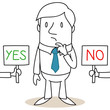 Geschäftsmann, Entscheidung, YES or NO
