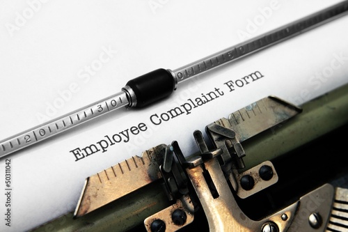 Photo: Employee complaint form Employee complaint form