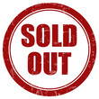 Grunge Stempel rot rund SOLD OUT