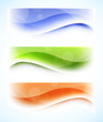 Vector: Set of wavy banners Set of wavy banners