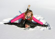 Young loving couple on  a snow
