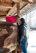 Young loving couple on appointment on the nature, love story