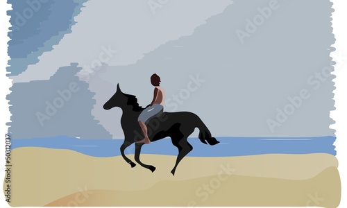 Vector: paseo caballo paseo caballo