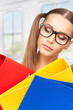 woman with folders