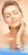 beautiful woman with cotton pad