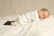 canvas print picture - Schlafender Baby Junge