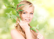 woman with sprout
