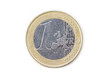 1 Euro - auf weiß isoliert
