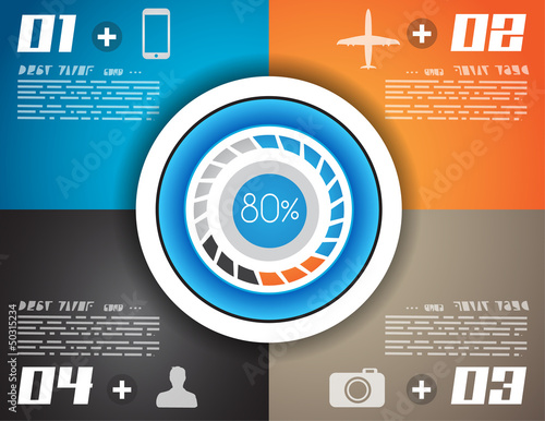 Vector: Infographic design template with paper tags. Infographic design template with paper tags.