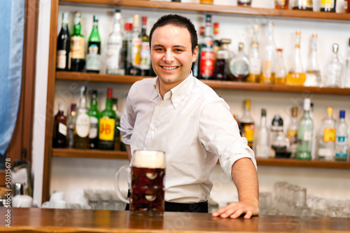 Photo: Bartender in his bar Bartender in his bar