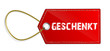 Schild geschenkt