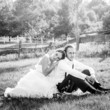 Happy couple on wedding day